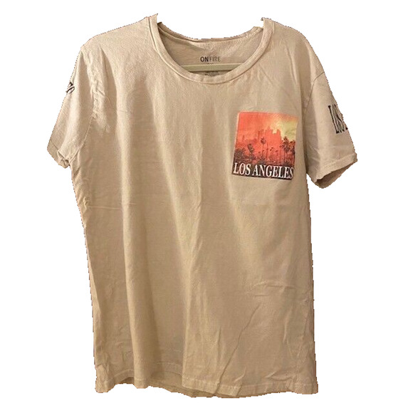 Los Angeles Tee Shirt Mens Size 3X On Fire Brand California - Picture 2 of 7